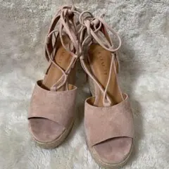 美品✨コーチ　coach サンダル　ウェッジソール　レースアップ　スエード