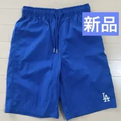 LAロゴ MLBロゴ 半ズボン 青