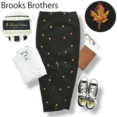 ブルックスブラザーズ ストレート コーデュロイ チノパン 4 楓柄 オリーブ ♪