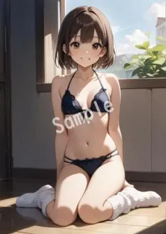 アニメファンアート JK グラビア A4 ポスター イラスト ★00110667