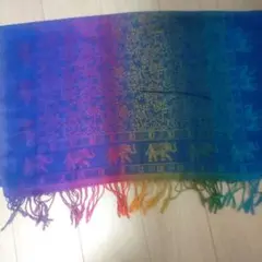 象の模様 グラデーションストール