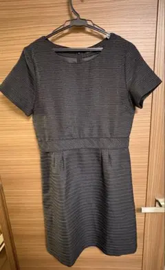 SHOO・IN・RUE 黒 ひざ丈半袖ワンピース　卒業式　入学式　歓送迎会