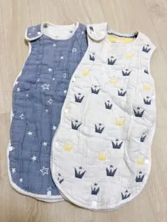 ベビースリーパー ６重ガーゼ　星とクラウン柄　2色セット