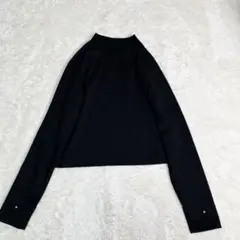 美品　ADRER ハイネックコンパクトロングT ブラック　Mのサムネイル
