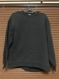 オーバーサイズ 黒 クルーネック スウェット