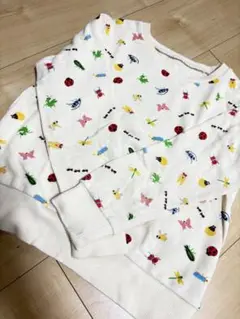 Insect collection 昆虫柄 長袖トレーナー