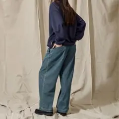 wettempt ワンタックデニムトラウザー ライトブルー M