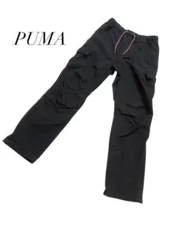PUMA カーゴパンツ レディース ドローコード付 S ブラック