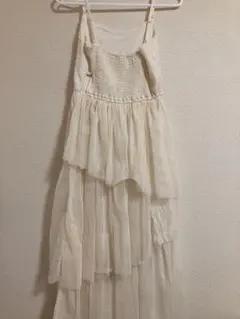 花柄ジャガードチュールキャミワンピース　グレイル
