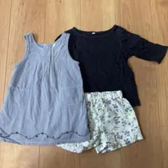 無印良品　90㎝　ワンピ　tシャツ　短パン　セットのサムネイル