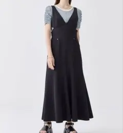 日本製 UNITED TOKYO カッティングストレッチジャンスカ 黒 2