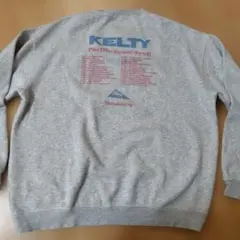 KELTY ツアーロゴ風 バックプリント クルーネックスウェット