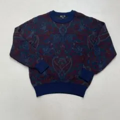 DAKS 90's オールド 総柄 3D ウール ニットのサムネイル
