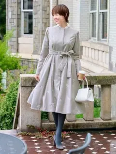 新品　Chesty フラワー刺繍コートワンピース