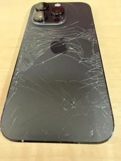 iPhone14pro 背面ガラス割ありスペースブラック　128GB 動作確認済