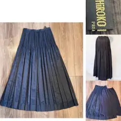 HIROKO KOSHINO ヒロココシノ　シワ加工プリーツ　ロングスカート9のサムネイル