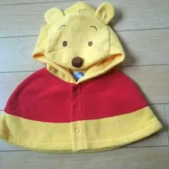 babyプーさん☆70cm美品‼フリースポンチョ