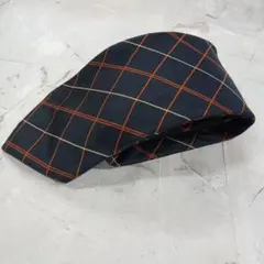 フェアファクス　ネクタイ　紺色　格子柄　シルク　おしゃれ【n874】