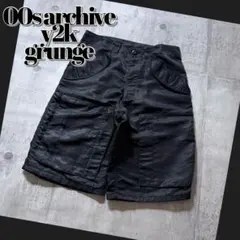 00s wide half pants side snap y2k grunge - メルカリ