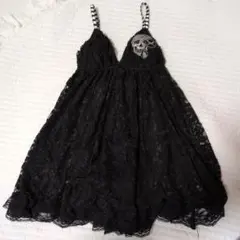 レーススカルモチーフキャミワンピース glavil by tutuha Y2K レーススカルモチーフキャミワンピース glavil by tutuha Y2K - メルカリ
