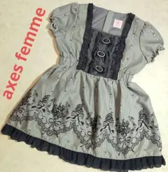 axes femme　半袖ワンピース　ドレス　フレアスカート　りぼん　ガーリーのサムネイル