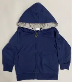【美品】ミッキー柄裏地 ネイビー パーカー　110cm