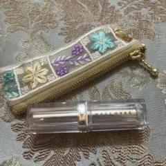 インド刺繍　リップケース