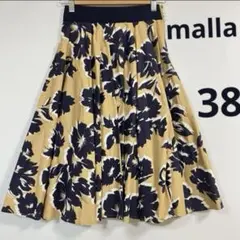 malla マーラ　フレアスカート スカート　花柄　総柄　38 日本製のサムネイル
