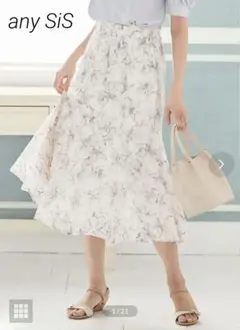 any SiS エニィスィス【洗える】2WAYフラワーゴアード スカート 花柄