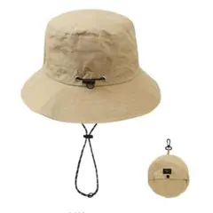 折りたたみ バケットハット 帽子 カーキー 男女兼用　UVカット 防水 速乾
