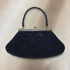 【一点物】ネイビービーズ パーティーバッグ