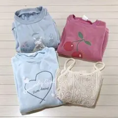 水色とピンクのトレーナーセット