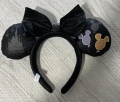 ミッキー耳カチューシャ リボン付き