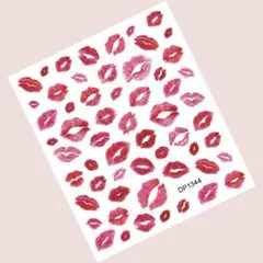 ネイルシール　くちびる　レッド