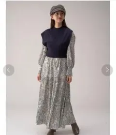 snidel スナイデル ニットベストレイヤードワンピース