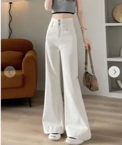 【2YIKE-005】ホワイトデニムパンツ　Sサイズ