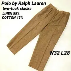 90s ポロバイラルフローレン 2タック ヘリンボーン スラックス W31