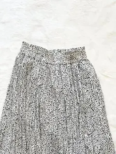 OLIVE des OLIVE ドット柄プリーツスカート　F