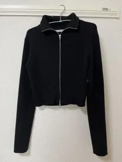 BEAUTY＆YOUTH コットンブレンドリブジップニットカーディガン