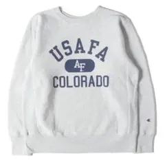 ★24 A/Wチャンピオン USAFA スウェットシャツ シルバーグレー L