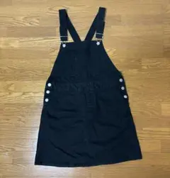 黒 サロペット ショート丈
