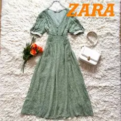 ZARA フローラルワンピース