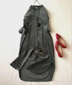 美品♡アーバンリサーチドアーズ コーデュロイ ロングワンピース グリーン