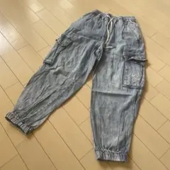 ピンクラテ　カーゴパンツ　デニム　140cm