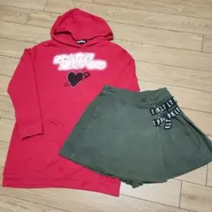 ピンクラテ ジディ 160cm フーディー スカート