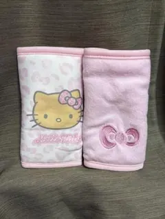 キティ ピンク　ヒョウ柄　シートベルトカバー ギャルキティ 日焼けキティ