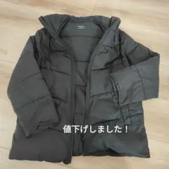 COMME CA ISM ブラック中綿コート 150A