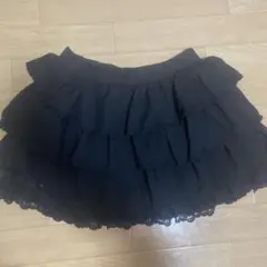 【試着のみ】SHEIN MODタグ付き ティアードミニスカート ブラック