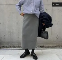 美品　ノーリーズ　HAMILTON ハミルトン　NY リブタイトスカート 36