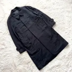 チェスターコート　ステンカラー　カシミヤ100% ネイビー　92A5 無地